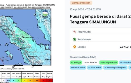 Gempa M6,4 Guncang Simalungun, Warga Meulaboh Terbangun saat Tertidur di Pantai Kasih